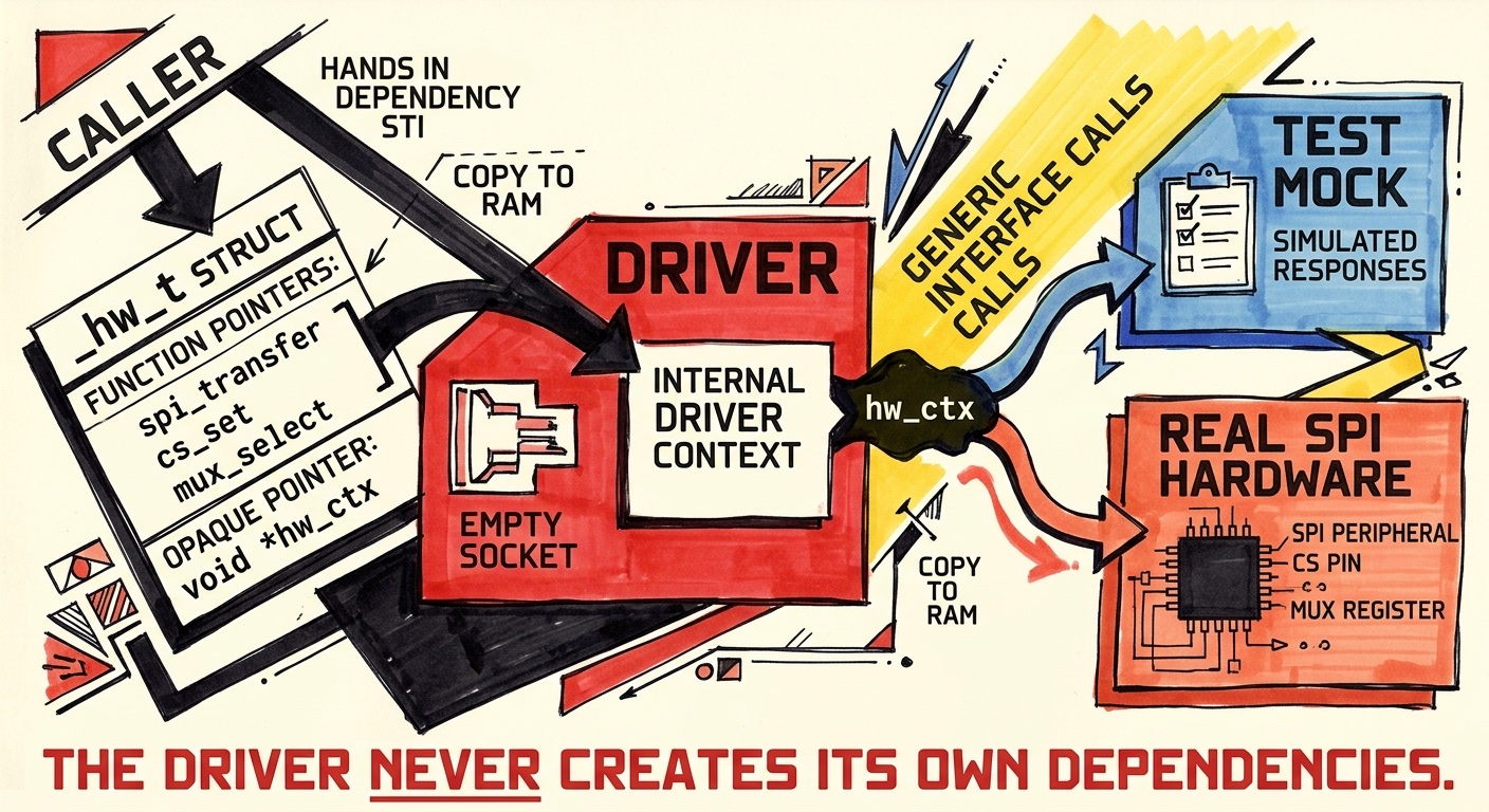 The Core Principle — no driver creates its own dependencies