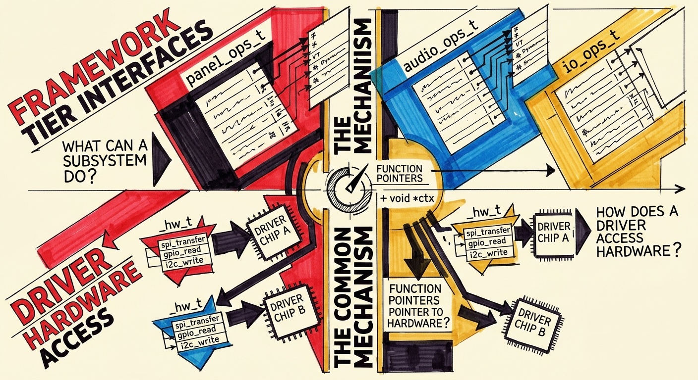 Interplay — DI and vtable at different abstraction levels