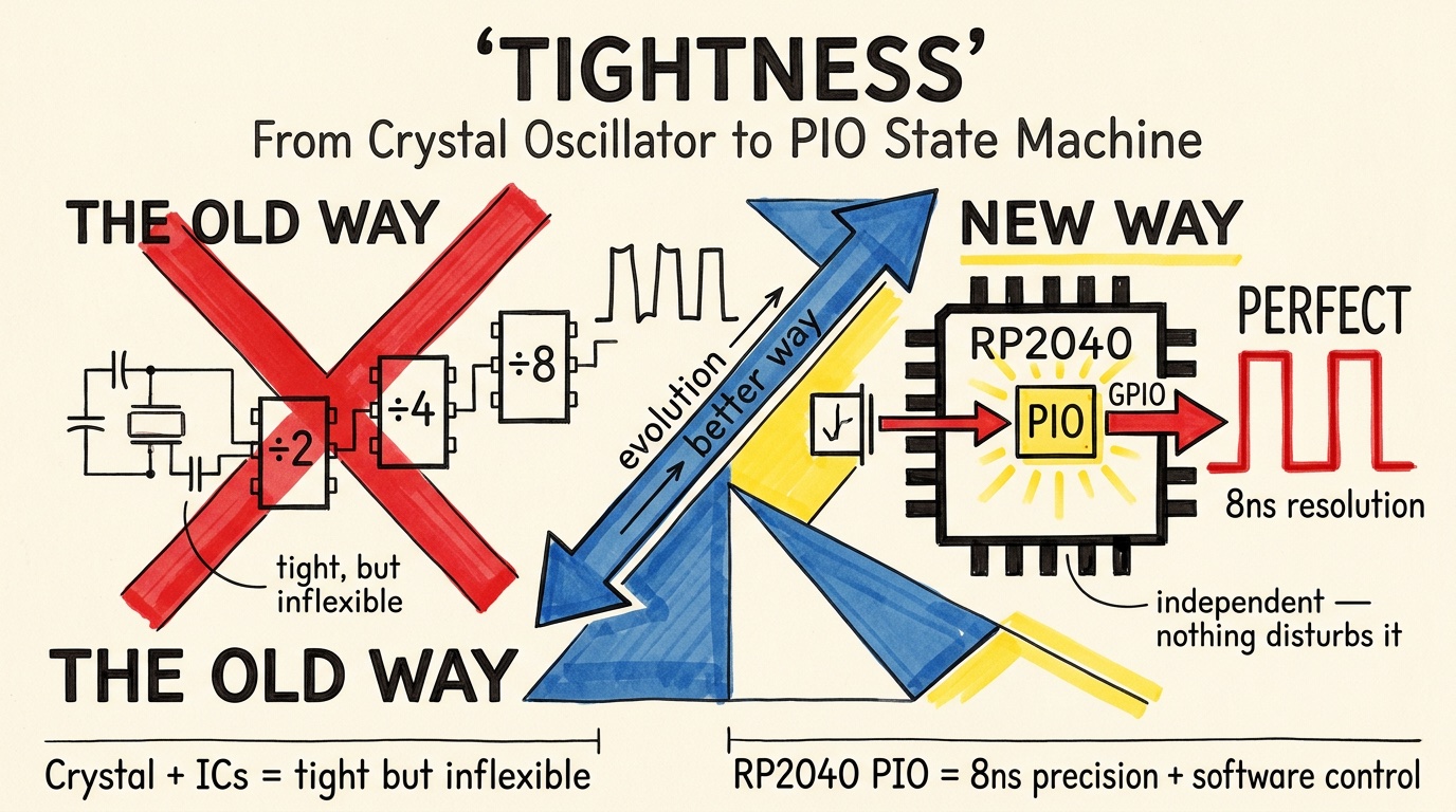 Tightness — From Crystal Oscillator to PIO State Machine